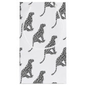 Petit Sac Cadeau Silhouette gris léopard et gris clair (Dos)