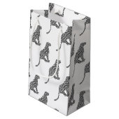 Petit Sac Cadeau Silhouette gris léopard et gris clair (Dos Angle)