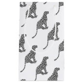 Petit Sac Cadeau Silhouette gris léopard et gris clair (Devant)