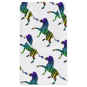 Petit Sac Cadeau Silhouette noir et arc-en-ciel Zebra (Dos)