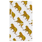 Petit Sac Cadeau Silhouette Tigre noir et orange (Dos)