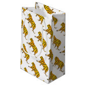 Petit Sac Cadeau Silhouette Tigre noir et orange (Dos Angle)