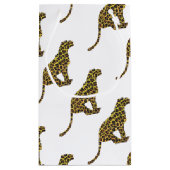 Petit Sac Cadeau Siloette léopard Brown et jaune (Dos)