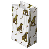 Petit Sac Cadeau Siloette léopard Brown et jaune (Dos Angle)