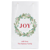 Petit Sac Cadeau Simple élégante Wreath Joie moderne Noël (Devant)