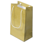 Petit Sac Cadeau Simple et chic Goldenrod Yellow Monogramme et nom (Dos Angle)