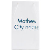 Petit Sac Cadeau simple lettre initiale monogramme ajouter votre no (Dos)