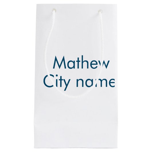 Petit Sac Cadeau simple lettre initiale monogramme ajouter votre no (Devant)