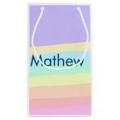 Petit Sac Cadeau simple lettre initiale monogramme ajouter votre no (Dos)