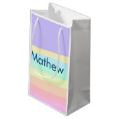 Petit Sac Cadeau simple lettre initiale monogramme ajouter votre no (Dos Angle)