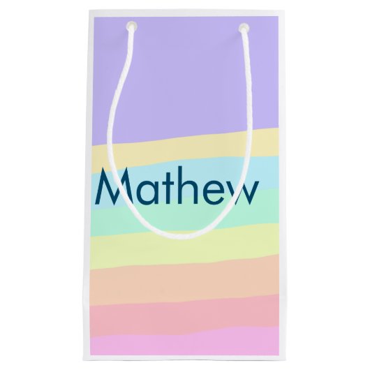 Petit Sac Cadeau simple lettre initiale monogramme ajouter votre no (Devant)