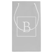 Petit Sac Cadeau Simple Light Grey monogram (Dos)