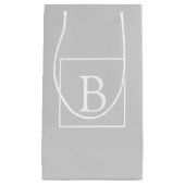Petit Sac Cadeau Simple Light Grey monogram (Devant)