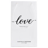 Petit Sac Cadeau Simple Love Script Mariage personnalisé Élégant (Dos)
