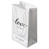 Petit Sac Cadeau Simple Love Script Mariage personnalisé Élégant (Devant Angle)