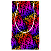 Petit Sac Cadeau Simple Scribble | Half Drop | Arrière - plan noir (Devant)