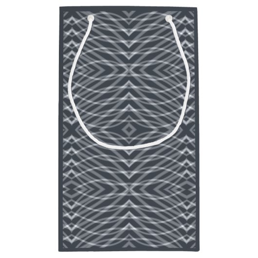 Petit Sac Cadeau Sine Wave Pulse Signal moderne Art Abstrait Design (Dos)