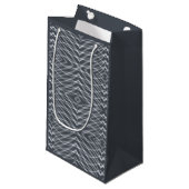 Petit Sac Cadeau Sine Wave Pulse Signal moderne Art Abstrait Design (Devant Angle)