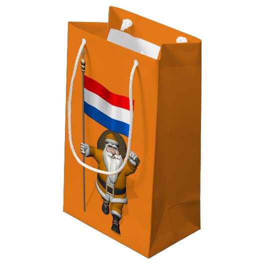 Petit Sac Cadeau Sinterklaas Avec Drapeau Du Pays-Bas (Dos Angle)