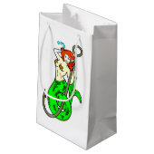 Petit Sac Cadeau sirène à queue verte (Dos Angle)
