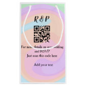Petit Sac Cadeau site web de mariage rsvp q r code ajouter nom text (Dos)