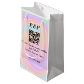 Petit Sac Cadeau site web de mariage rsvp q r code ajouter nom text (Devant Angle)