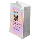 Petit Sac Cadeau site web de mariage rsvp q r code ajouter nom text (Dos Angle)