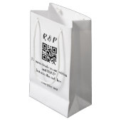 Petit Sac Cadeau site web mariage rsvp q r code ajouter nom texte t (Devant Angle)