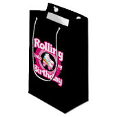 Petit Sac Cadeau Skate Party - Roller Roller Roller Patinage Annive (Devant Angle)
