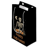 Petit Sac Cadeau Skeleton d'Halloween (Devant Angle)