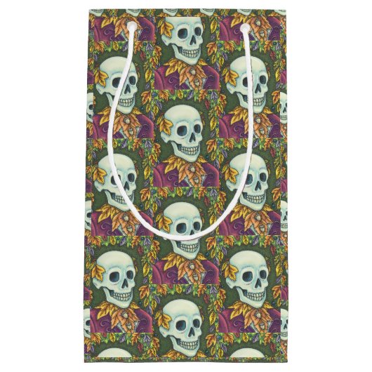 PETIT SAC CADEAU SKELETON GOTHIC GENTLEMAN SKULL HALLOWEWEWEEN CADE (Devant)