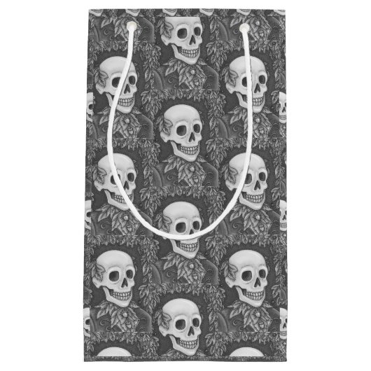 PETIT SAC CADEAU SKELETON GOTHIC GENTLEMAN SKULL HALLOWEWEWEEN CADE (Devant)