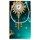 Petit Sac Cadeau Skeleton Keys on Green Background (Dos)