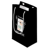 Petit Sac Cadeau Smug Phone Funky Cellphone Pun Dark BG (Devant Angle)