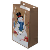 Petit Sac Cadeau Snowman (Dos Angle)