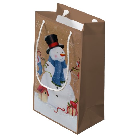 Petit Sac Cadeau Snowman (Dos Angle)