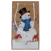 Petit Sac Cadeau Snowman (Devant)