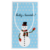 Petit Sac Cadeau snowman (Devant)