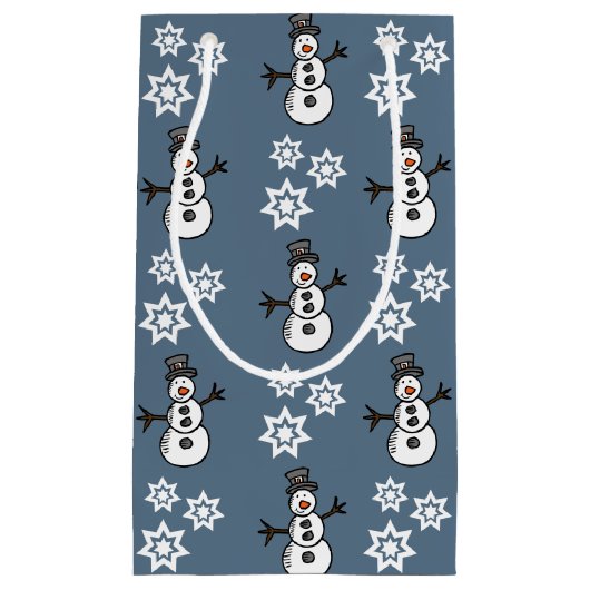Petit Sac Cadeau Snowman (Devant)