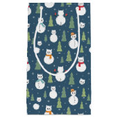Petit Sac Cadeau Snowman Cats Motif de vacances (Devant)