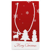 Petit Sac Cadeau Snowman de rennes d'arbre de Noël (Dos)