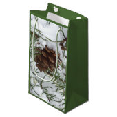 Petit Sac Cadeau Snowy Pine Cone I (Devant Angle)