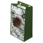 Petit Sac Cadeau Snowy Pine Cone I (Dos Angle)