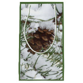 Petit Sac Cadeau Snowy Pine Cone I (Devant)