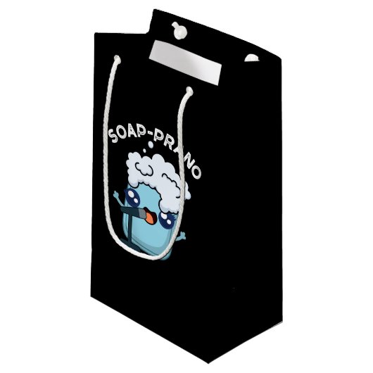 Petit Sac Cadeau Soap-prano Funny Soprano Soprano Soap Pun Dark BG (Devant Angle)
