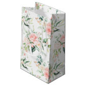 Petit Sac Cadeau Soft Pastel Rose Rose Flower Motif (Dos Angle)