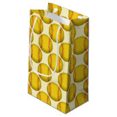 Petit Sac Cadeau Softball jaune (Dos Angle)