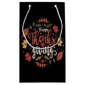 Petit Sac Cadeau Soirée de Thanksgiving Soirée de fête de famille c (Dos)