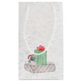 Petit Sac Cadeau Souris de Noël avec cadeaux (Dos)