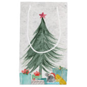 Petit Sac Cadeau Souris de Noël avec cadeaux (Devant)